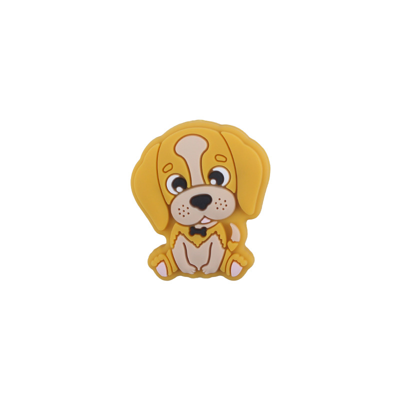 Bebé suministros de dibujos animados animal silicona perro mordedor creativo DIY bebé molar pezón anti-caída cadena Accesorios