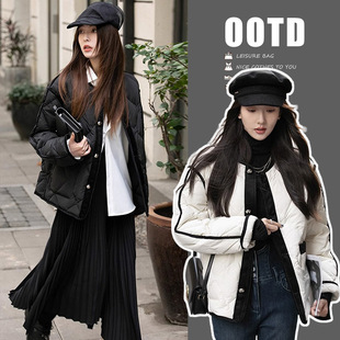 In Stock, Short Chanel-Style Quilted Lightweight Cotton Jacket, Lightweight and Warm