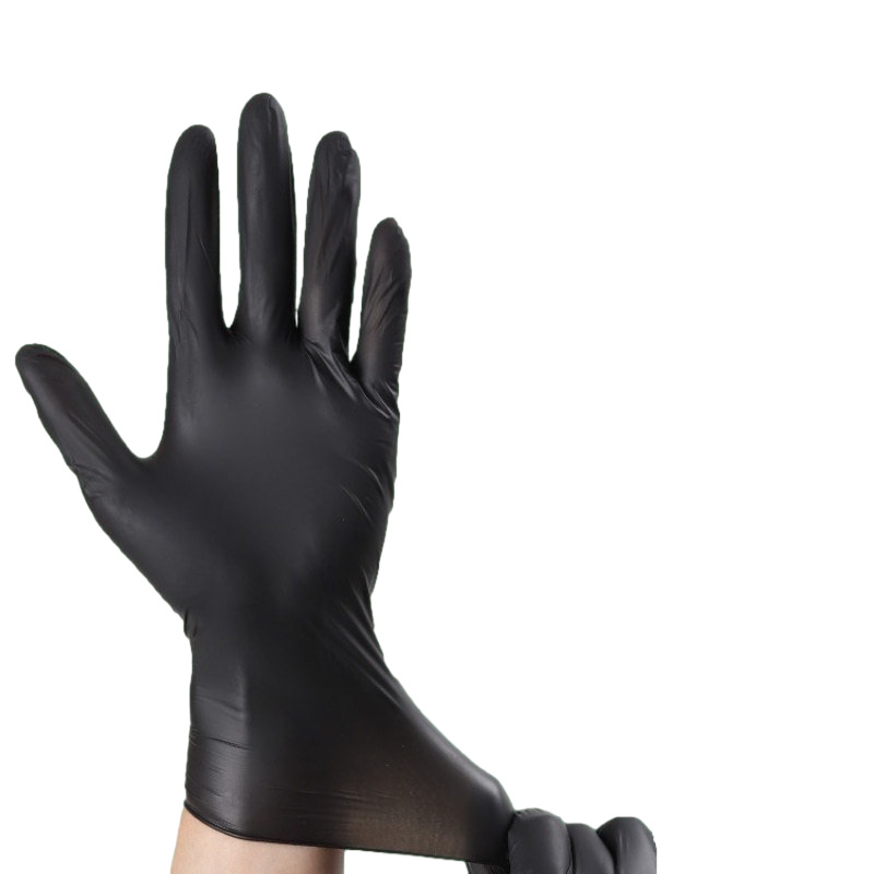 Exporting 黑色PVC 手套Gloves丁腈家务多用途干活防护丁晴手套食