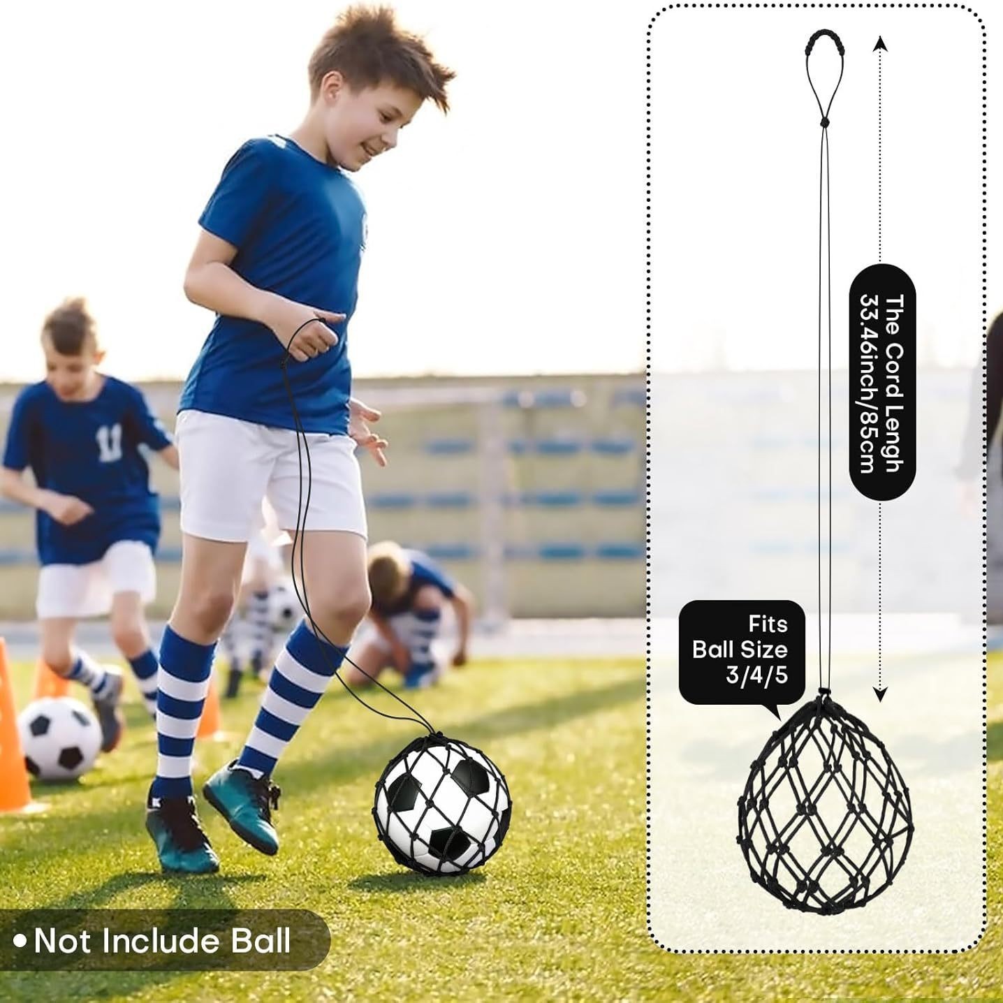 Football Ball Control Training Net Bag Portable Ball Net Bag Multifunctional Ball Net Bag for Holding Single Ball