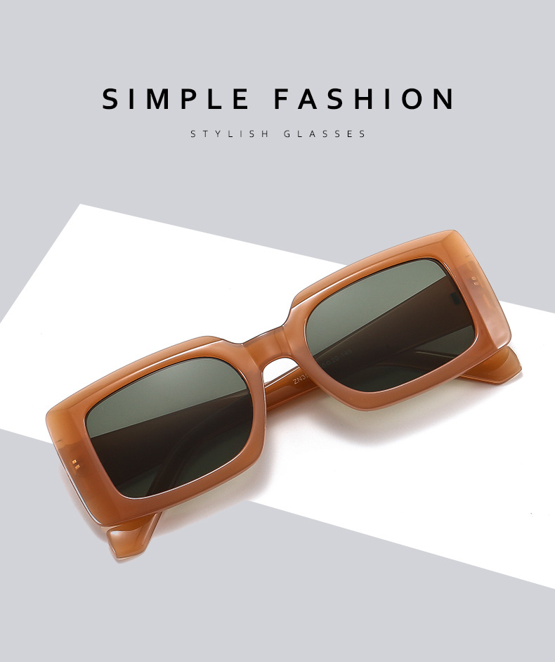 Nihaojewelry Fashion Caramel Color Small Square Frame Sunglasses Wholesale display picture 17