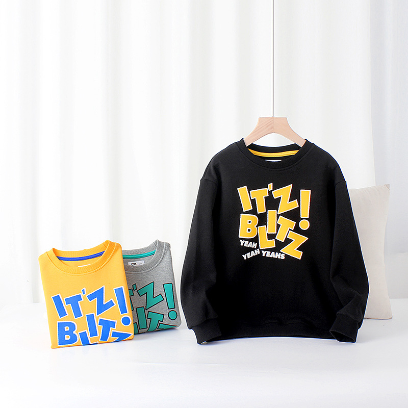 Primavera y otoño ropa de estilo coreano para niños nuevos suéter de manga larga para niños medianos y grandes camisa de fondo engrosada para niños suéter de niñas al por mayor