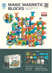 Bloques magnéticos con rodillos y tubos para niños