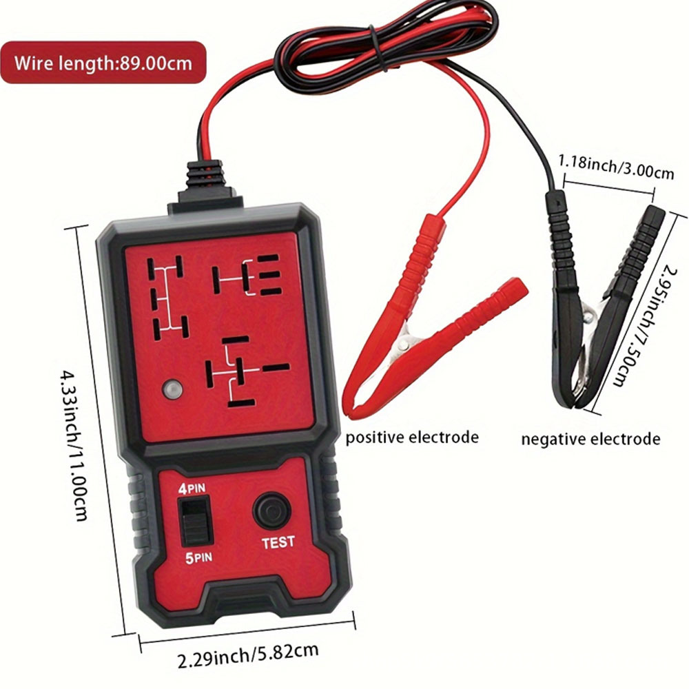 Red Relay Tester 12V Universal Electronic Car Circuit Detector Battery Checker