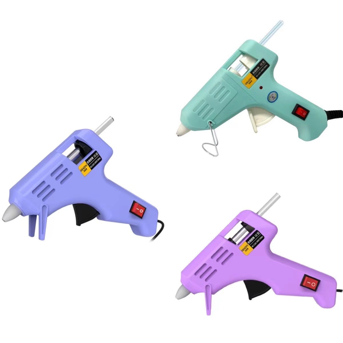 DIY20W pistola de pegamento de fusión en caliente hecha a mano macaron color pistola de pegamento