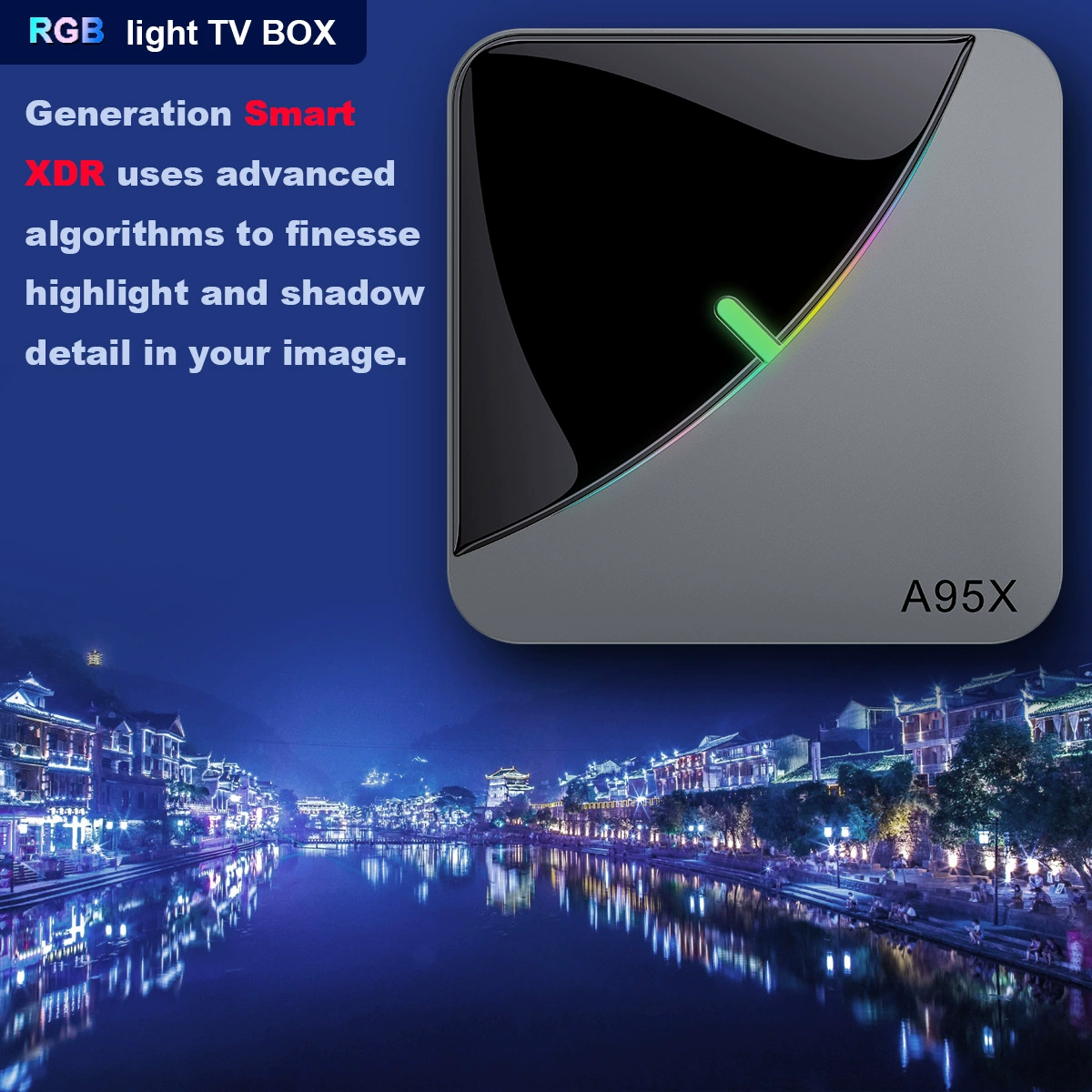 A95X F3 AIR приставка сет-топ box S905X3 сетевой проигрыватель ТВ BOX Android 9.0 внешнеторговая коробка
