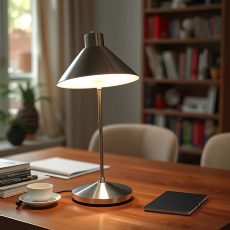 Metal nórdico, base de varios colores, dormitorio de metal, lámpara de mesa especial para aprender a leer, decoración de protección ocular simple