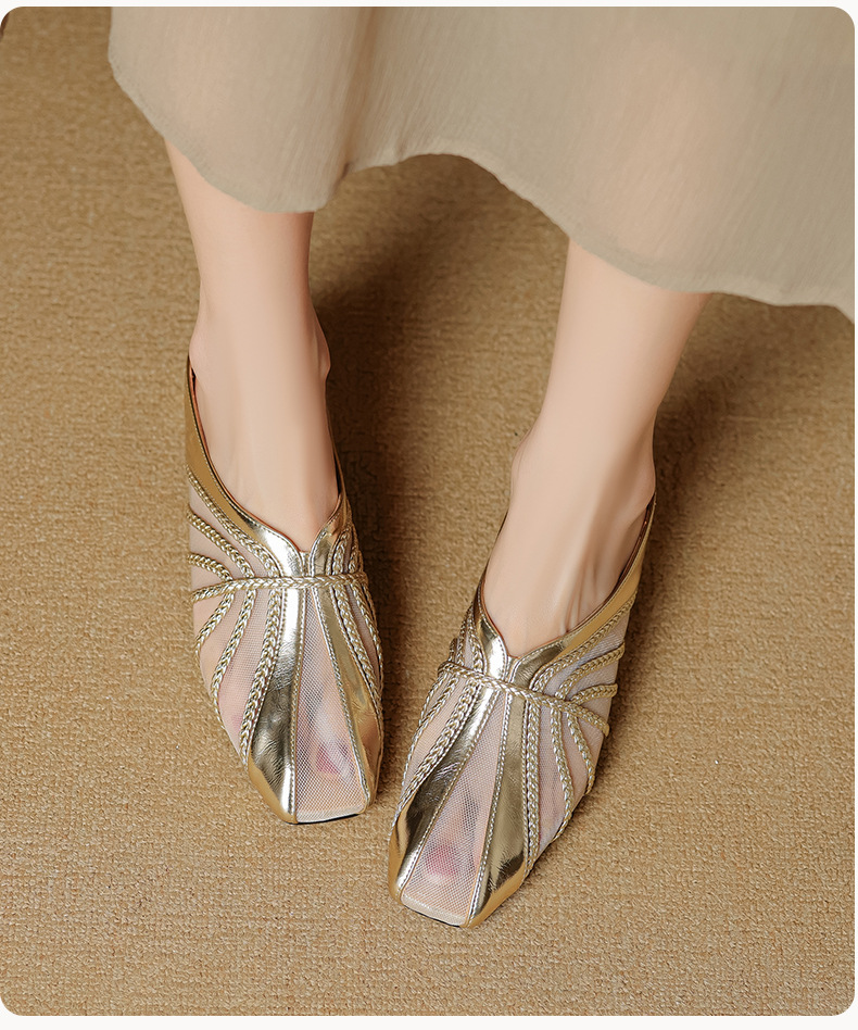 Sandal cao gót nữ mũi nhọn quai chéo gót 5 cm phong cách Hàn Quốc — đen chi tiết 9