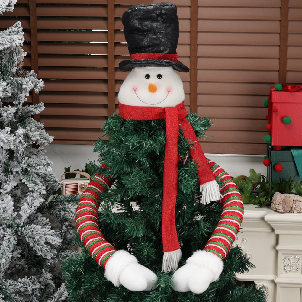 árbol de Navidad estrella de muñeca creativa árbol de Navidad estrella de Santa Claus genio muñeco de nieve colgante decoración de ventanas de Navidad