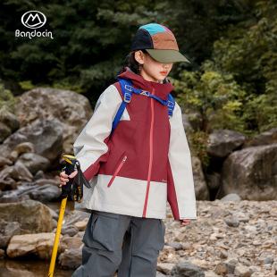 Half-Time Girls' Outdoor Assault Jacket Three-In-One Western-Style Autumn and Winter New Style Kidsren's Winter Fleece Jacket Two Pieces