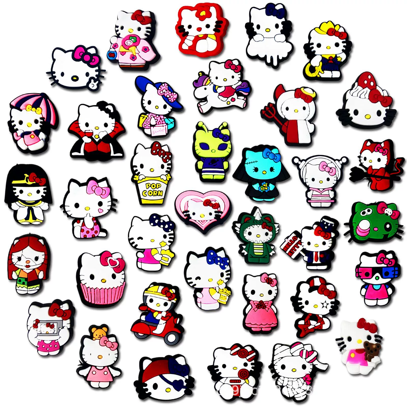 Removable accessory Hello Kitty figure charms, multi-design (30+), lightweight 0.0206 kg