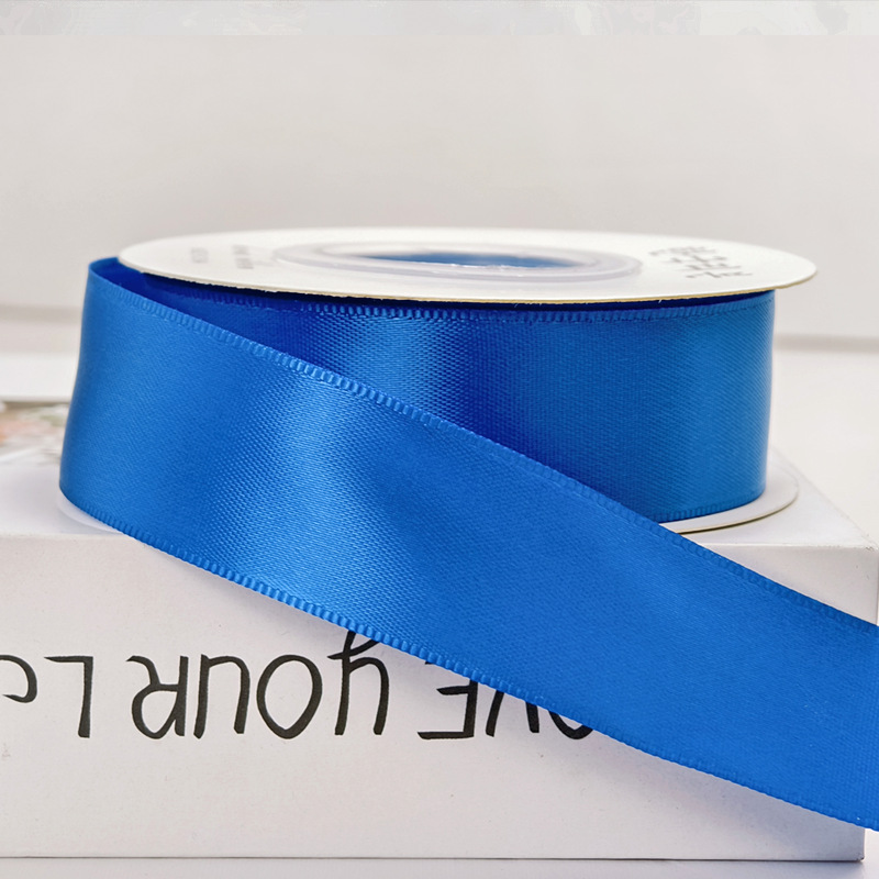 Cinta de pastel de 2,5 cm cinta de decoración de boda al por mayor rosa hecha a mano arco de bricolaje flor cinta de satén