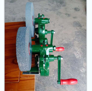 Factory Direct Supply Non-electric Desktop Manual Polishing Grinding Wheel Holder Cast Iron Grinder 456inch Hand Grinding Wheel Machine