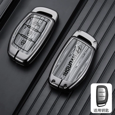 Car key bag L Special Metal Car Bag - standard-type-b-lower-trunk-wood-grain-gray-single-shell