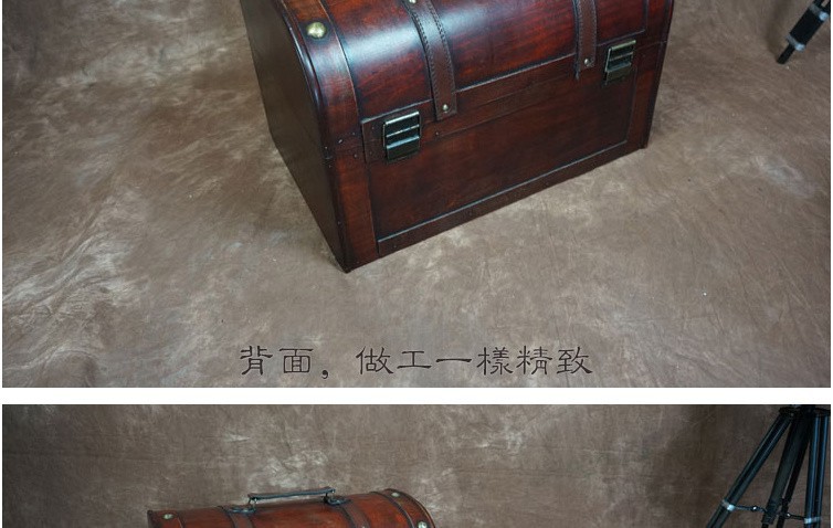 古代箱子仿红木复古木箱子仿古老式箱创意箱古风拍摄带锁海盗宝箱-阿里巴巴