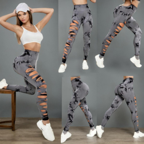 Women's Elastic Tight Quick-Dry Fitness Yoga Pants for Sports Running Nine-Tenths Length