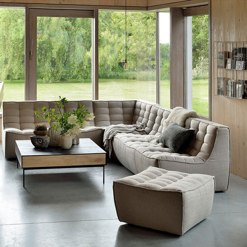 Waffle Sofa Belgian Ethnicraft/N701 Combination Upholstered Sofa Lazy Module Corner Sofa