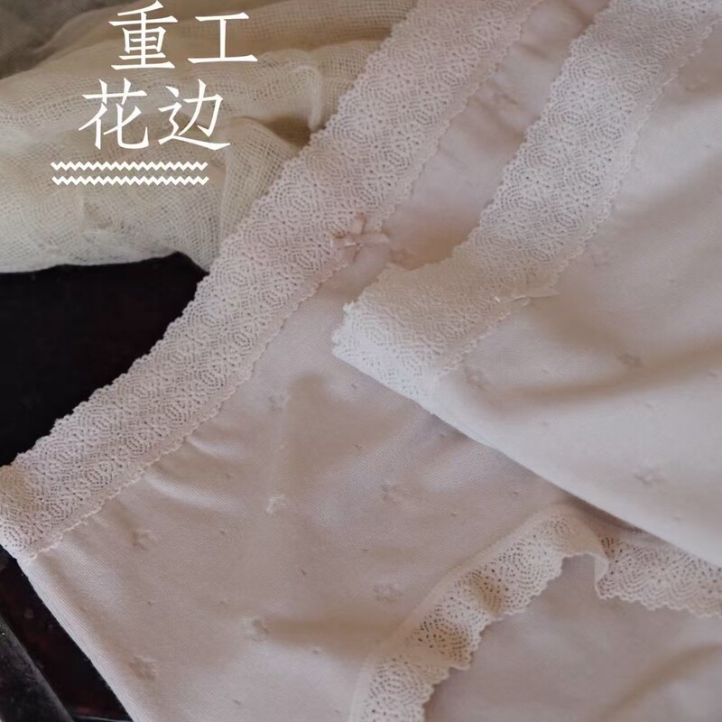 Little Blue Skirt September New Product F802 Heavy Lace Trim Soft and Comfortable Girl's Underwear with Hip-Hugging Design