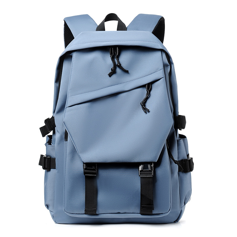 New and junior high school student large capacity travel backpack, simple solid color backpack_voghion.com