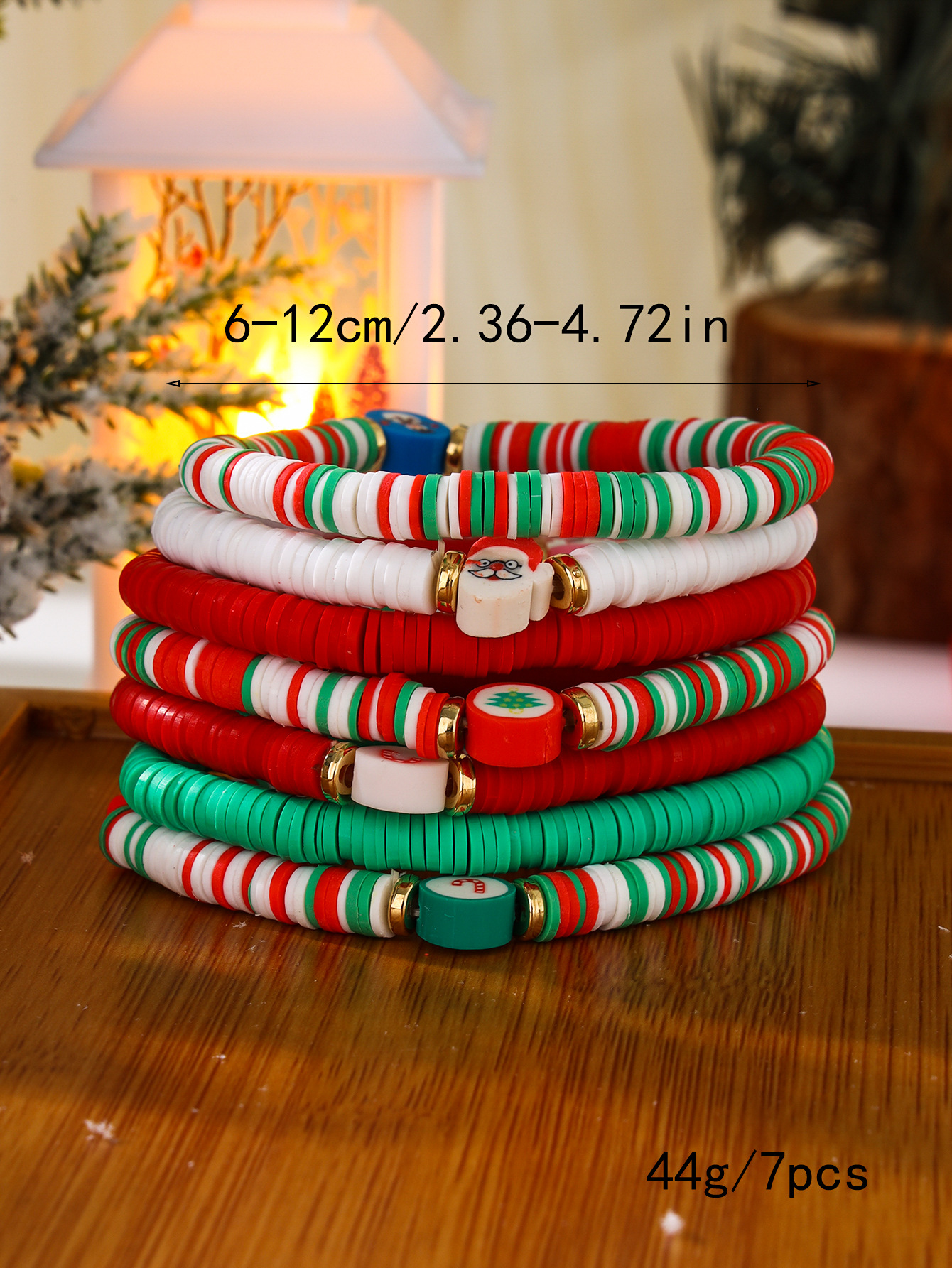 Süss Weihnachtsbaum Weihnachtsmann Weichen Lehm Weihnachten Frau Armbänder display picture 5