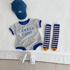 夏季嬰兒套頭連體哈衣男女寶寶短袖T恤寬鬆包屁衣爬爬服0052A032