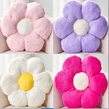 兔毛六个花瓣花朵坐垫飘窗垫太阳花汽车坐垫冬季毛绒保暖车载座垫