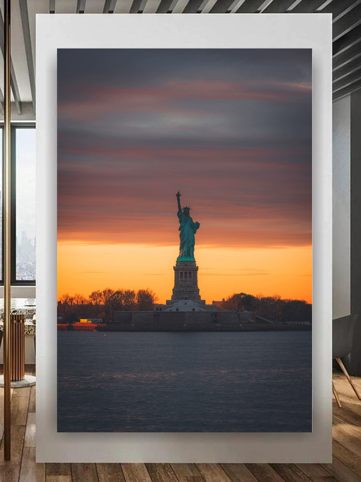 Лучшие продажи Amazon Statue of Liberty подвешенная живопись, чернила на холсте, живопись для гостиной и спальни, декоративная картина, оптом 2976