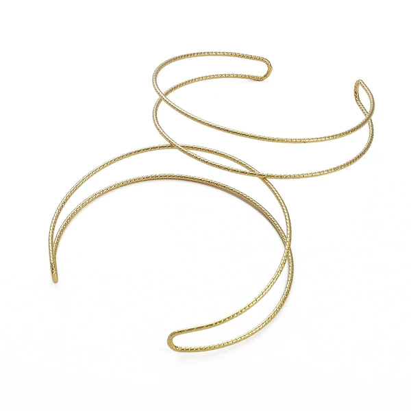 14K gold-filled double-thread bracelet with flowers, 1 piece/pack, about 4g