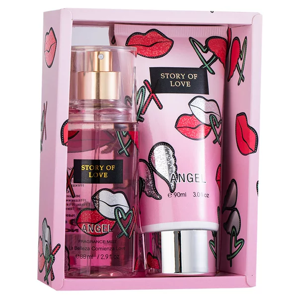 Cross-Border Foreign Trade Hot-Selling Perfume Body Lotion Set for Men and Women, Body Spray with Long-Lasting Fragrance, Gift Box, Mexico, South America