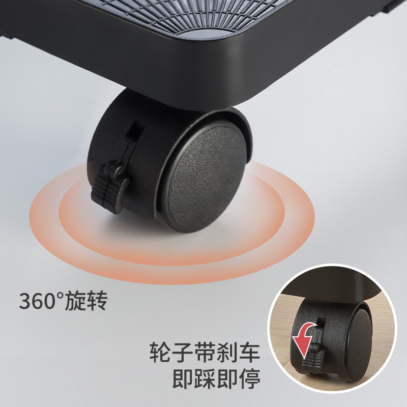 Ordenador anfitrión soporte móvil tamaño ajustable universal altura creciente base escritorio chasis soporte universal rueda al por mayor