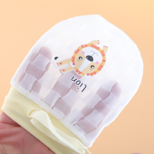 Anti-Scratch Baby Gloves Summer Thin Breathable Baby Mesh Newborn Adjustable Four-Season Newborn Gloves