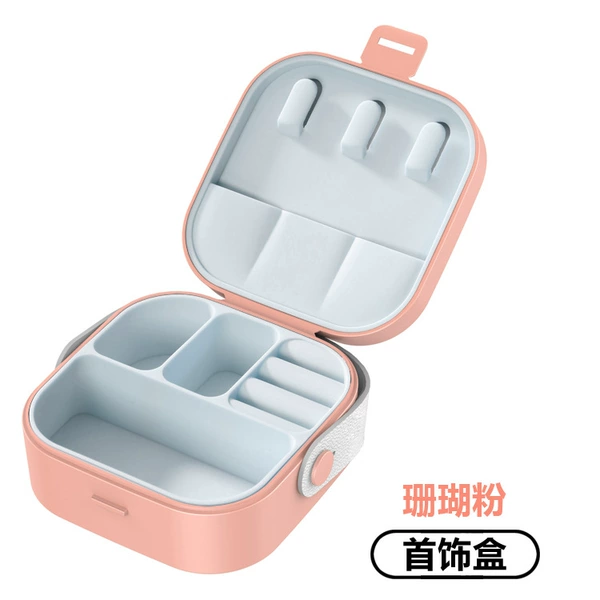 Coral pink square jewelry box (TPE soft glue model)