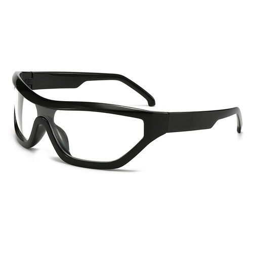 Y2K European & American Trendy Fashion Sunglasses for Men: Oversized Rimless Cycling & Sports-Style Sun Glasses