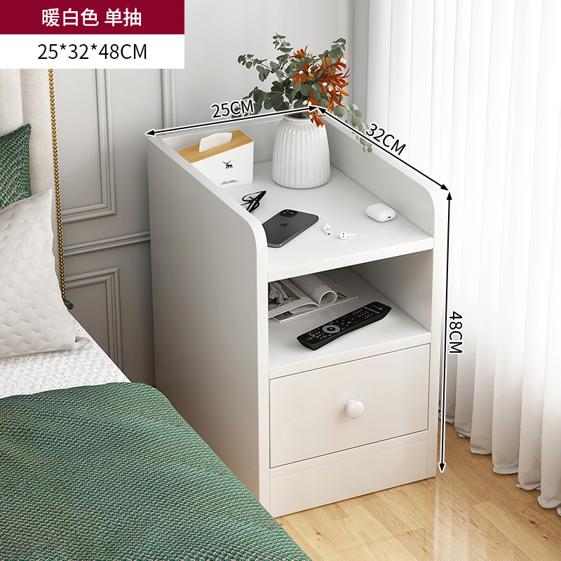 Super estrecha meseta de cabecera tamaño pequeño mini armario de almacenamiento simple dormitorio moderno pequeño armario de cabecera