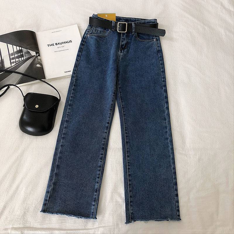 2024显瘦阔腿长裤牛仔裤女百搭外贸高腰地摊货新款宽松女源网夏季