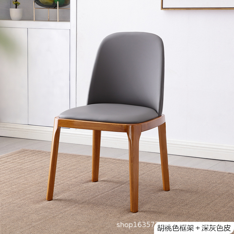 silla de comedor de madera sólida nórdica, silla de restaurante moderna y simple, silla de hotel, silla de respaldo de madera, silla octogonal