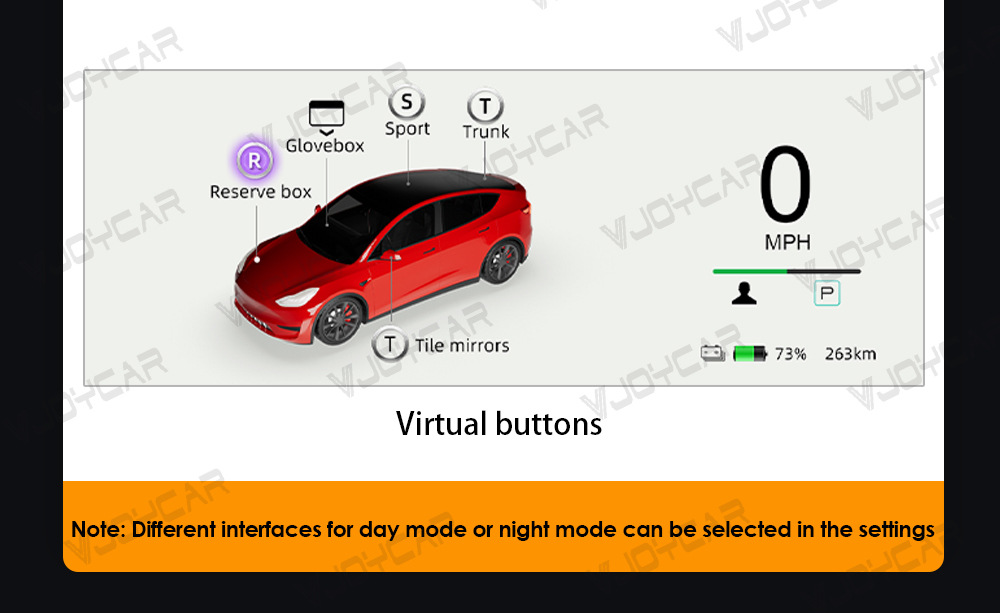Suitable for Tesla Huanxin 3 Smart Ips Dashboard Reversing Image Supports Carplay High-Definition Display