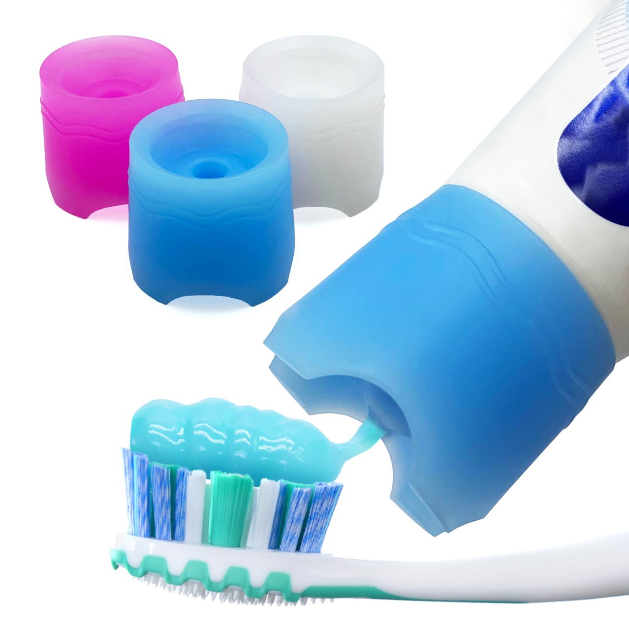 跨境懒人牙膏盖硅胶免盖挤牙膏清洁防尘家用便捷自闭合可倒立