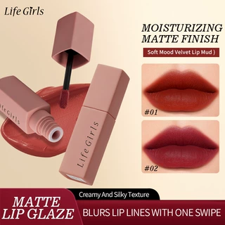 Life Girls Soft Mood Velvet Lip Mud 浓郁显色哑光雾面跨境口红