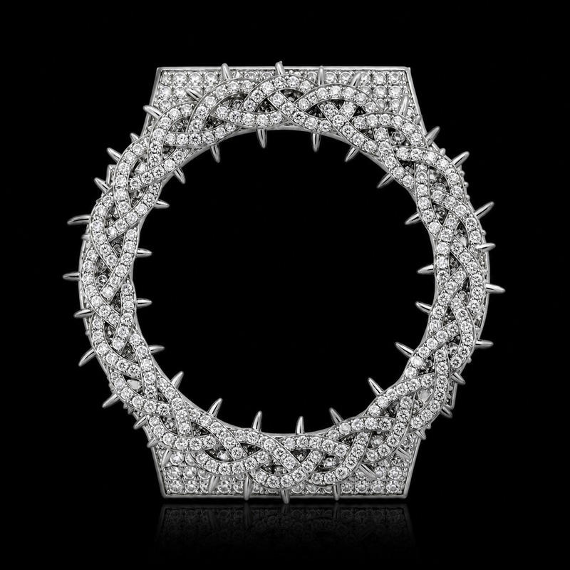 Thorn-studded diamond case compatible with Casio GA-2100 square G-SHOCK, modified with thorn vine diamond case and zircon Thorn-studded diamond case compatible with Casio GA-2100 square G-SHOCK, modified with thorn vine diamond case and zircon