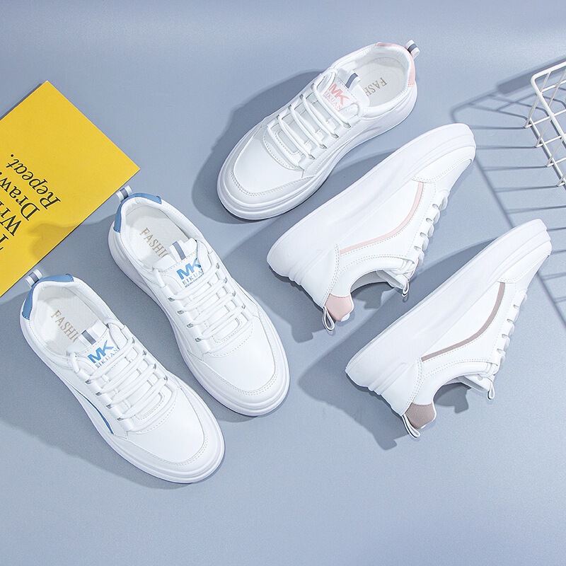 Trendy White Sneakers for Women, Summer Slimming Fashion Shoes, Korean Style Thick-Soled Casual Shoes, Stylish Versatile Student Ins-Style Sneakers for Women Trendy White Sneakers for Women, Summer Slimming Fashion Shoes, Korean Style Thick-Soled Casual Shoes, Stylish Versatile Student Ins-Style Sneakers for Women
