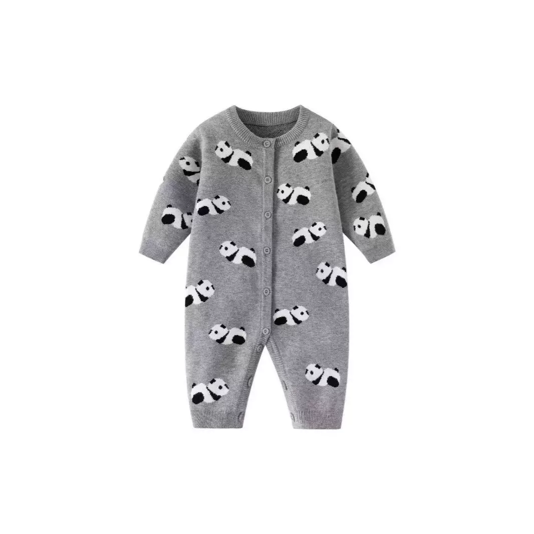 潮流爆款小童中厚宝宝纯棉毛线连体衣婴儿春秋网红洋气秋冬装毛衣