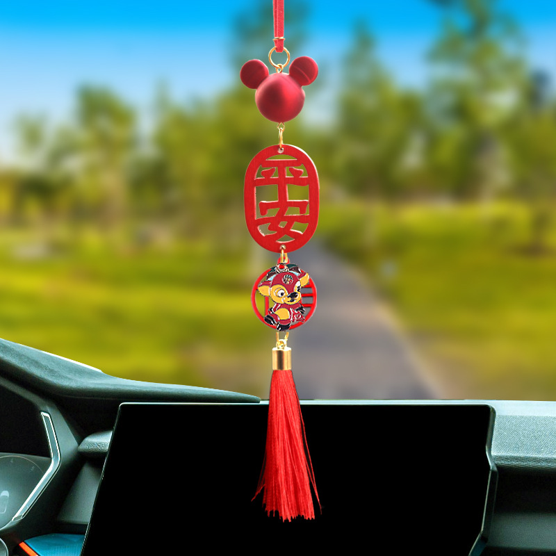 2024 Ping An Car Colgante 12 Zodiac Colgante Coche Douyin Espejo retrovisor Colgante Mujer al por mayor