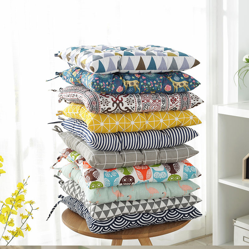 一件代发方形亚麻坐垫榻榻米座垫餐椅办公室儿童学生家居椅垫批发