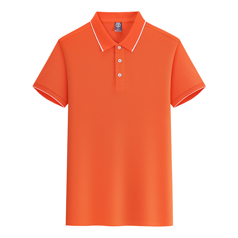 Europa y América transfronterizos de color grande trajes de trabajo de manga corta conducen camisas de polo masculinas logotipo impreso personalizado