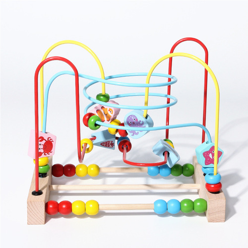 Multifunctional bead-wrapped toys for infants and children, educational building blocks, beaded educational toys for boys and girls.
