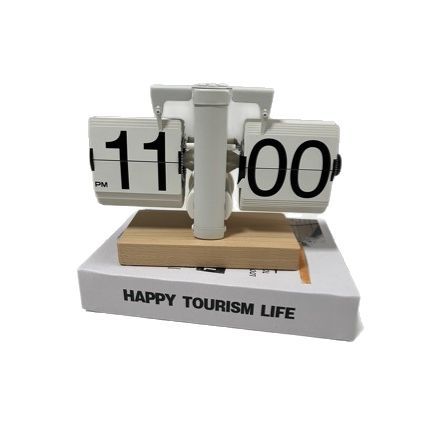 Creativo Personalidad Mecánico Retro Reloj de cambio de página automático Reloj de mesa digital simple Reloj de decoración de sala de estar