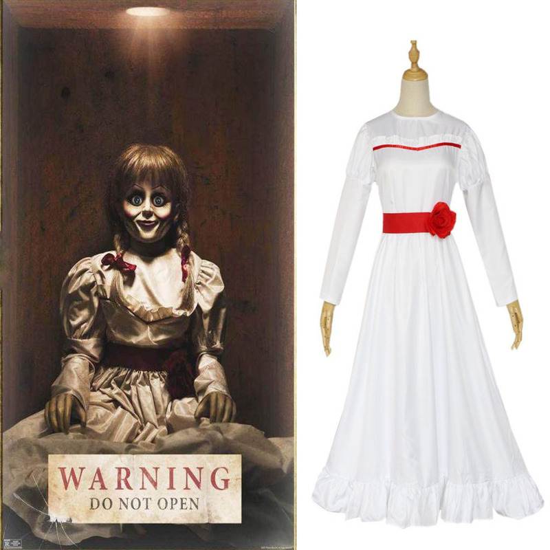 Annabel cos Halloween costume children adult cosplay ghost doll dress wig suit Annabel cos Halloween costume children adult cosplay ghost doll dress wig suit