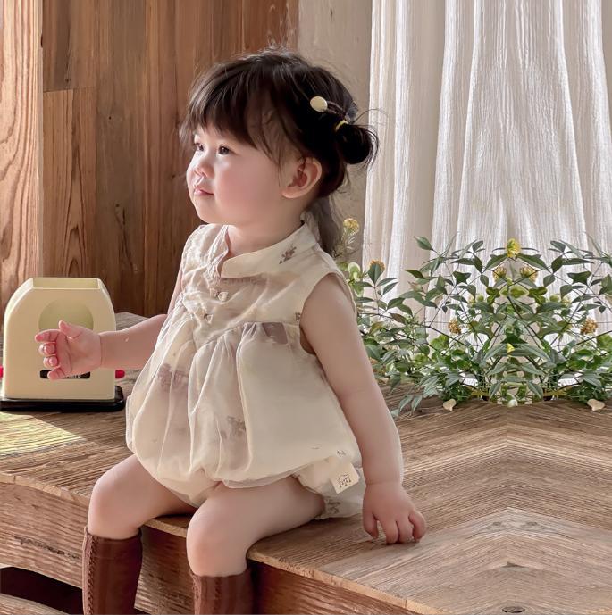 [Liquidación de verano para bebés y niños] mono de bebé verano nuevo traje de bebé ligero y transpirable