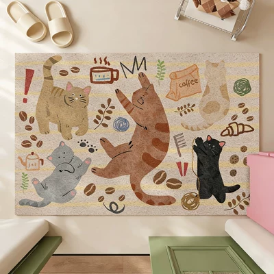 Avtomobil döşəmə paspasları — Entrance Door Mat - cat-collection-4060cm-silk-circle